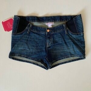 Isabel Maternity Shorts Size 8 Blue Jean Maternity Shorts Denim NWT